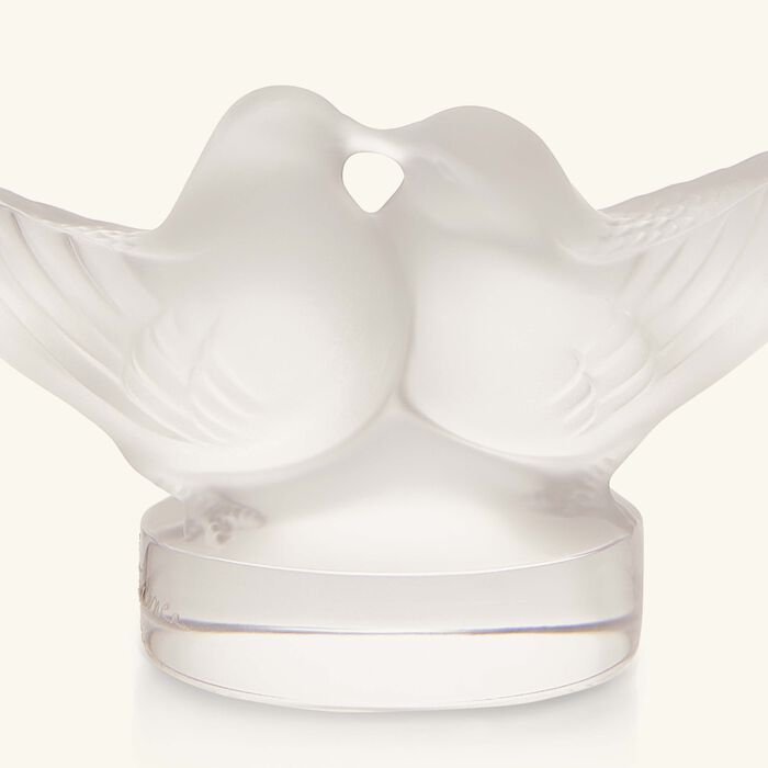 lalique two lovebirds figurine small clear