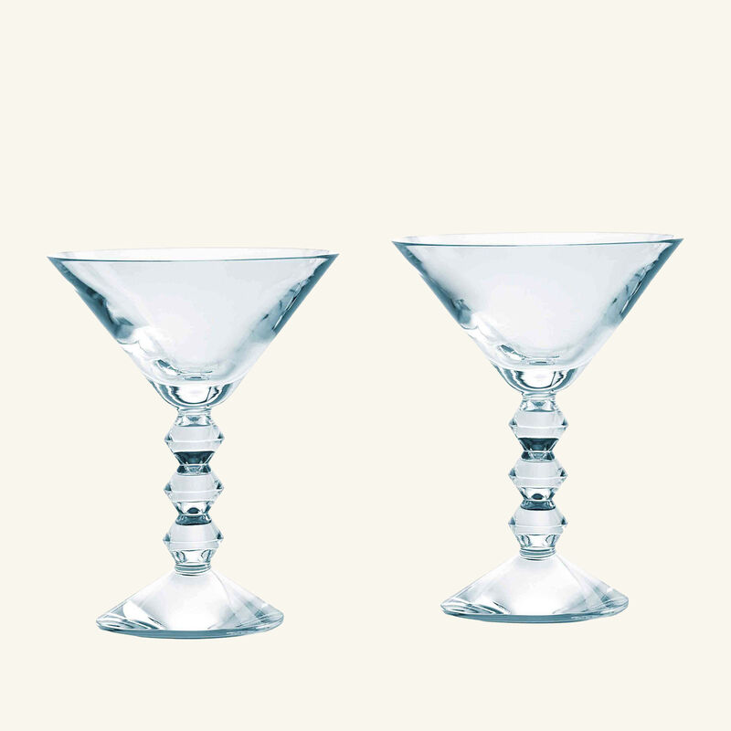 baccarat vega martini glass clear set of 2