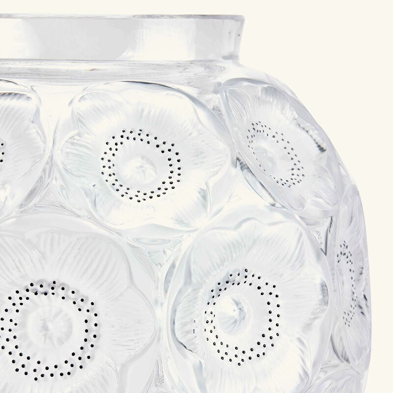 Anemones Vase Large Clear lalique anemones vase large clear