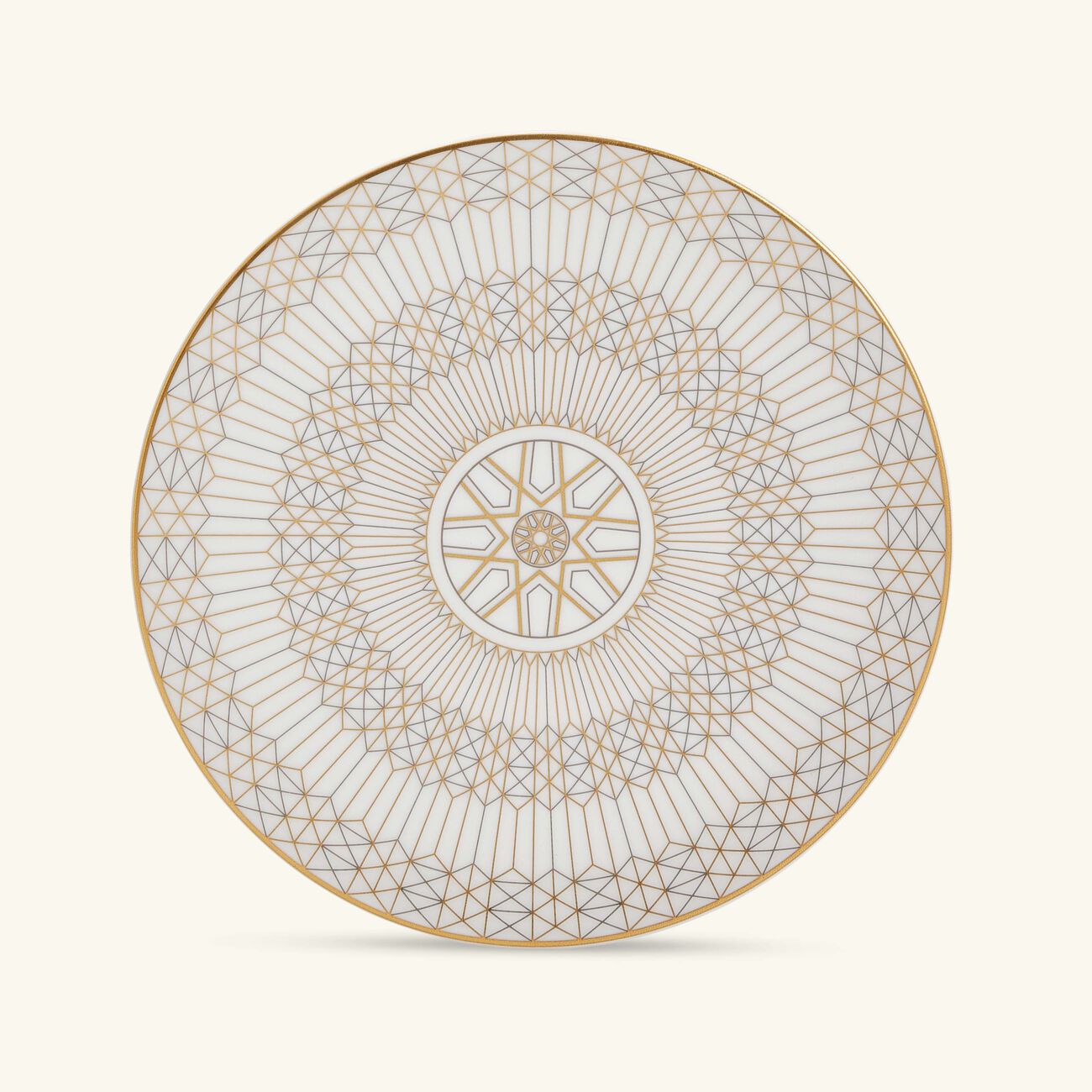 baccarat arcadia bread plate round gold 16cm