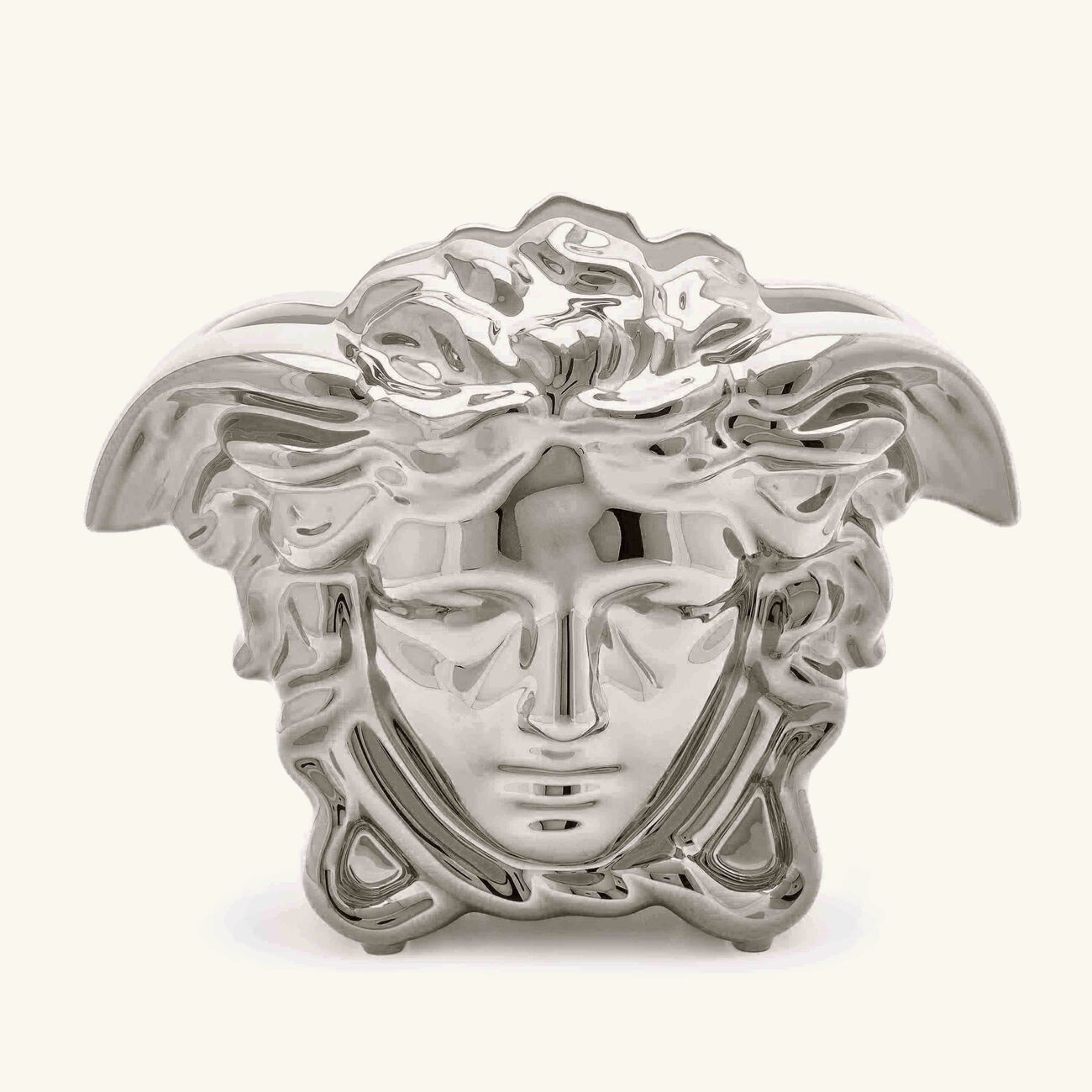 versace medusa grande vase small silver