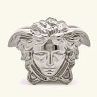 versace medusa grande vase small silver