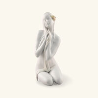 lladro inner peace woman sculpture medium white