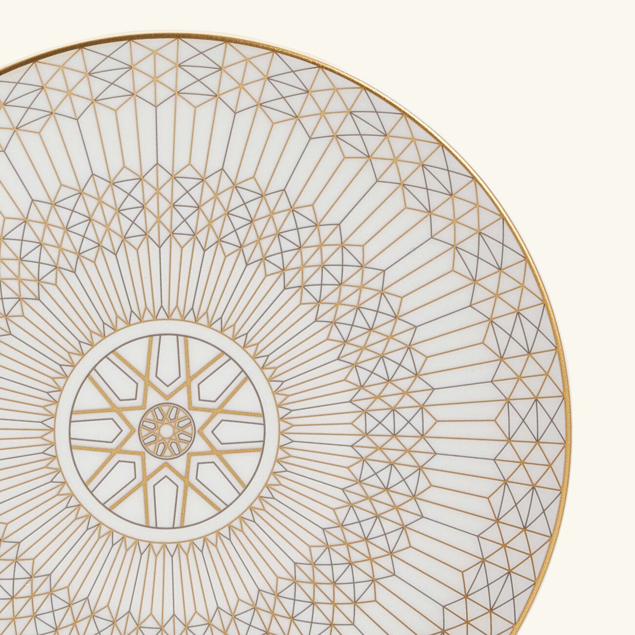 baccarat arcadia bread plate round gold 16cm