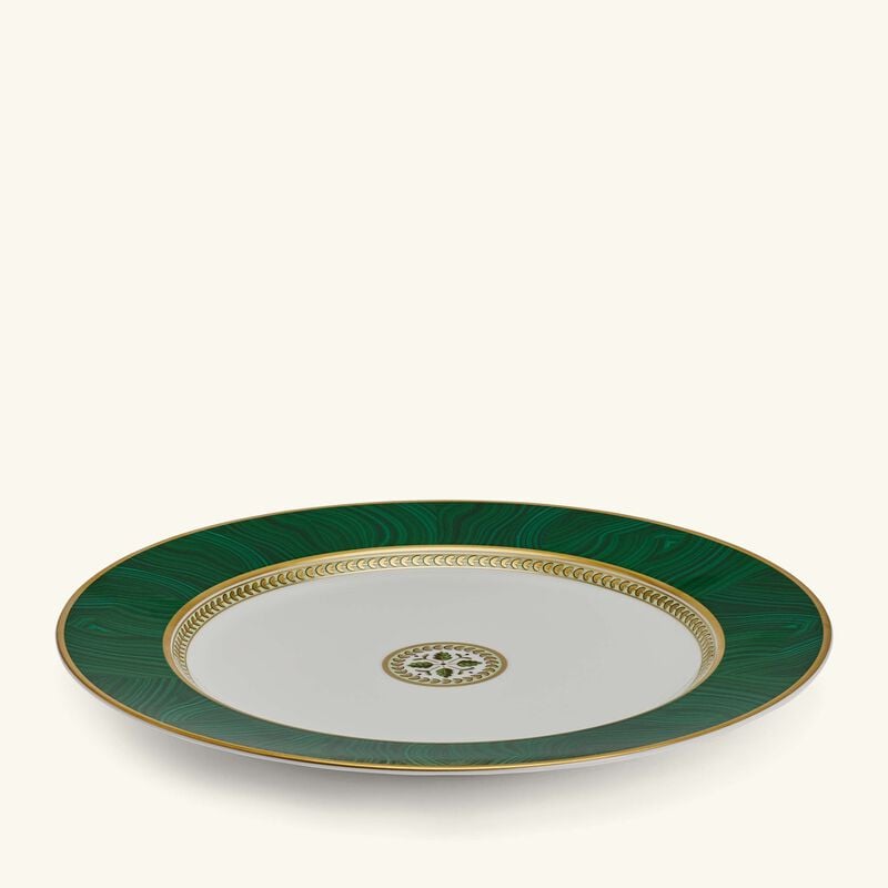 bernardaud constance charger plate round green 31cm