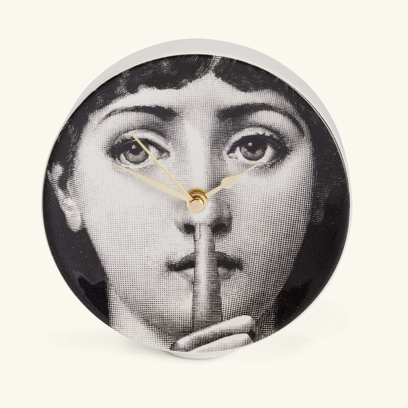 Silenzio Desk Clock Grey fornasetti silenzio desk clock grey
