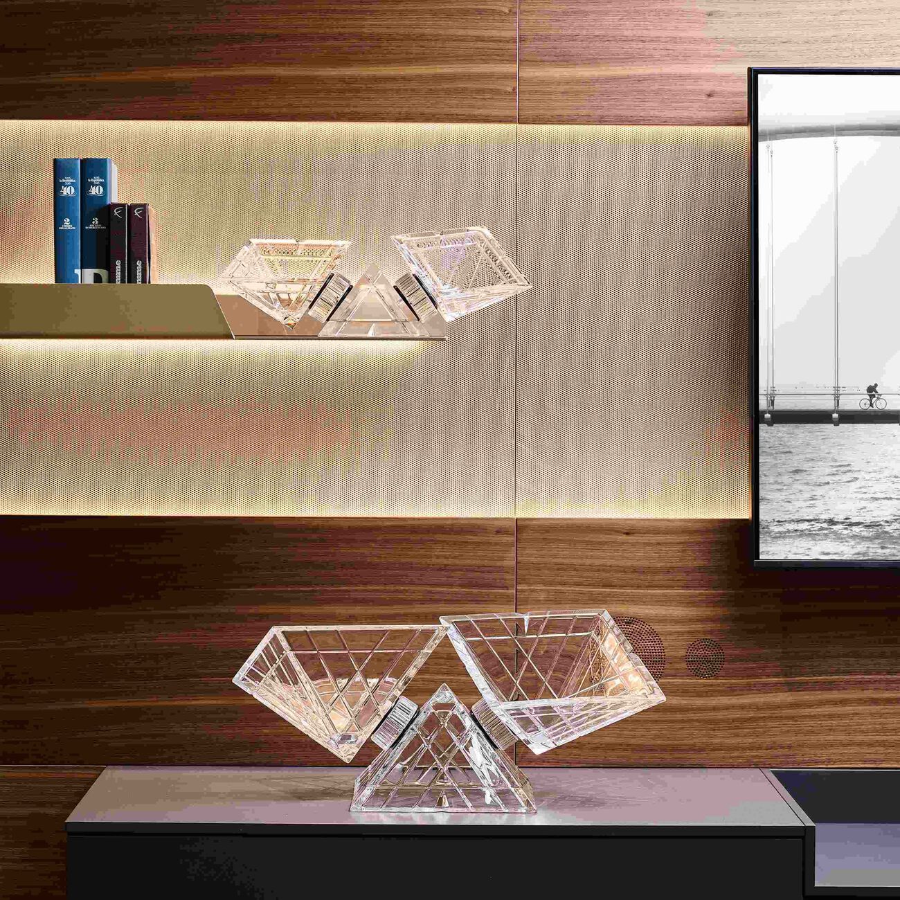 mario cioni c crystal pyramidion centerpiece clear