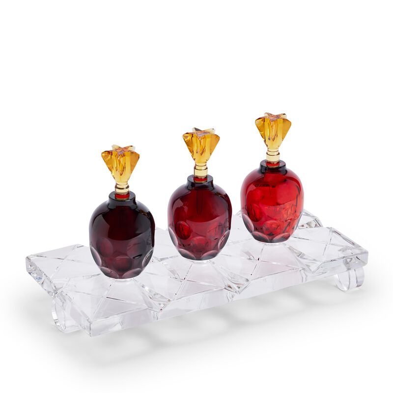 Red Perfume Bottles Suspended with Tray, large