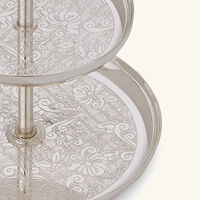 Jardin D'Eden Cake Stand 2 Tier Silver Plated christofle jardin d eden cake stand 2 tier silver plated