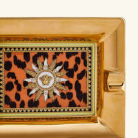 versace jungle animalier ashtray rectangular small gold