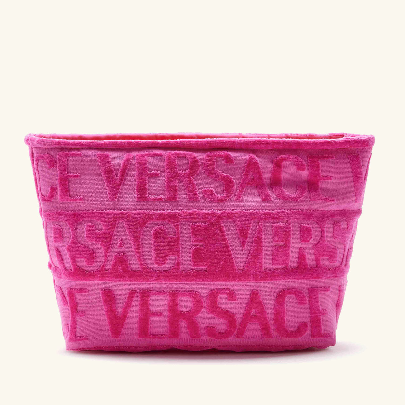 versace barocco wash bag pink