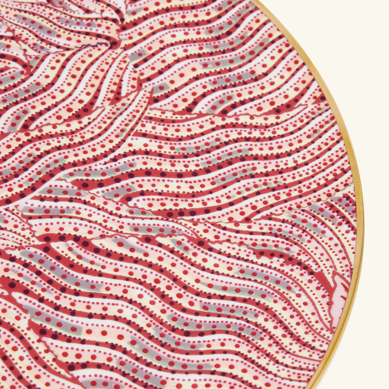 bernardaud collection braqueni charger plate round red 29cm