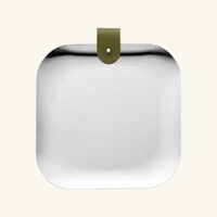 christofle club trinket tray square stainless steel