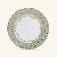 bernardaud eden turquoise dinner plate round blue 26cm