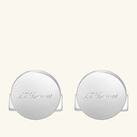 st dupont cufflinks silver