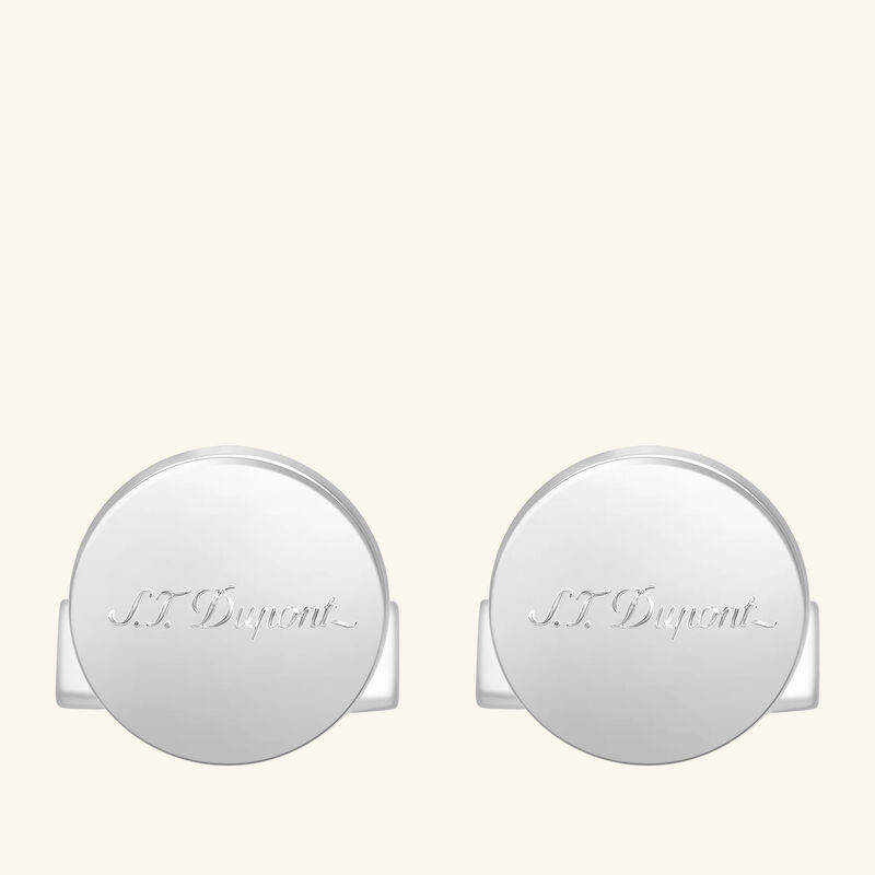 st dupont cufflinks silver