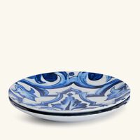 dolce gabbana casa blu mediterraneo stella dessert plate blue round 19cm set of 2
