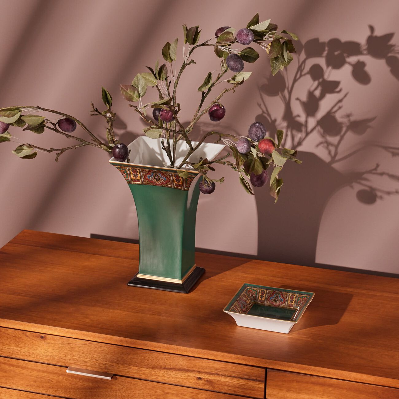 etro cachemire vase medium green