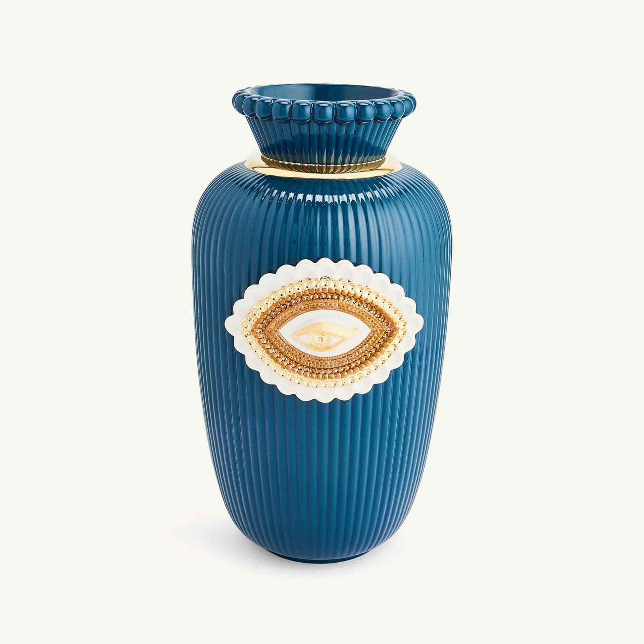 lladro lover s eyes vase medium blue