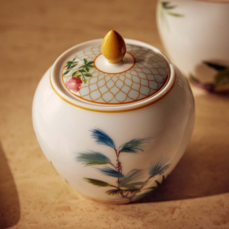 bernardaud tropiques sugar bowl blue