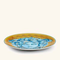versace medusa amplified blue coin bread butter plate round blue 17cm