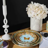 طبق الطعام لو جاردان دو فيرساتشي دائري أزرق 27 سم