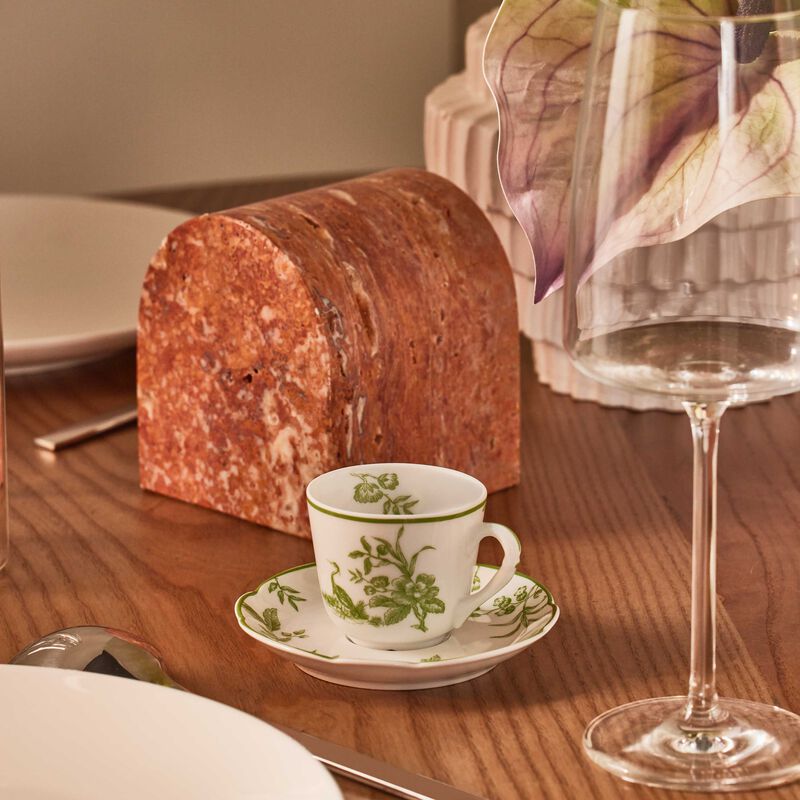Albertine Coffee Cup & Saucer Green Set Of 2 bernardaud albertine coffee cup saucer green set of 2