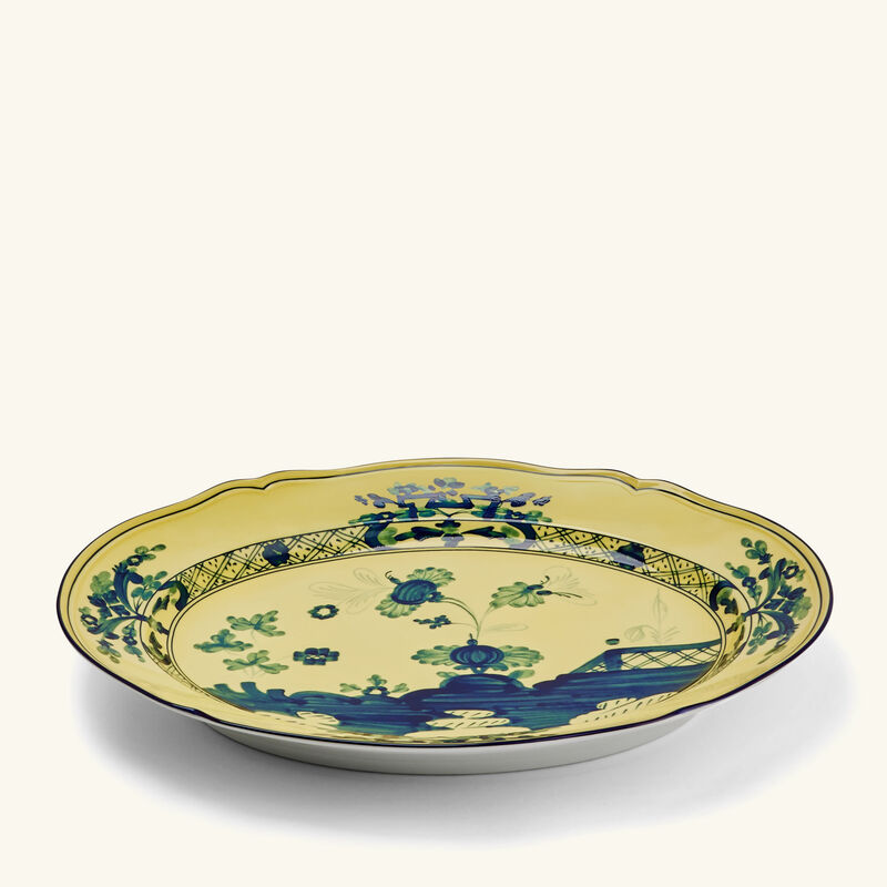 ginori 1735 oriente italiano citrino serving platter oval yellow 29cm