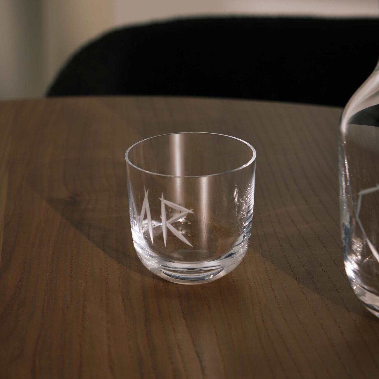 ruckl abc mr drinking glass clear