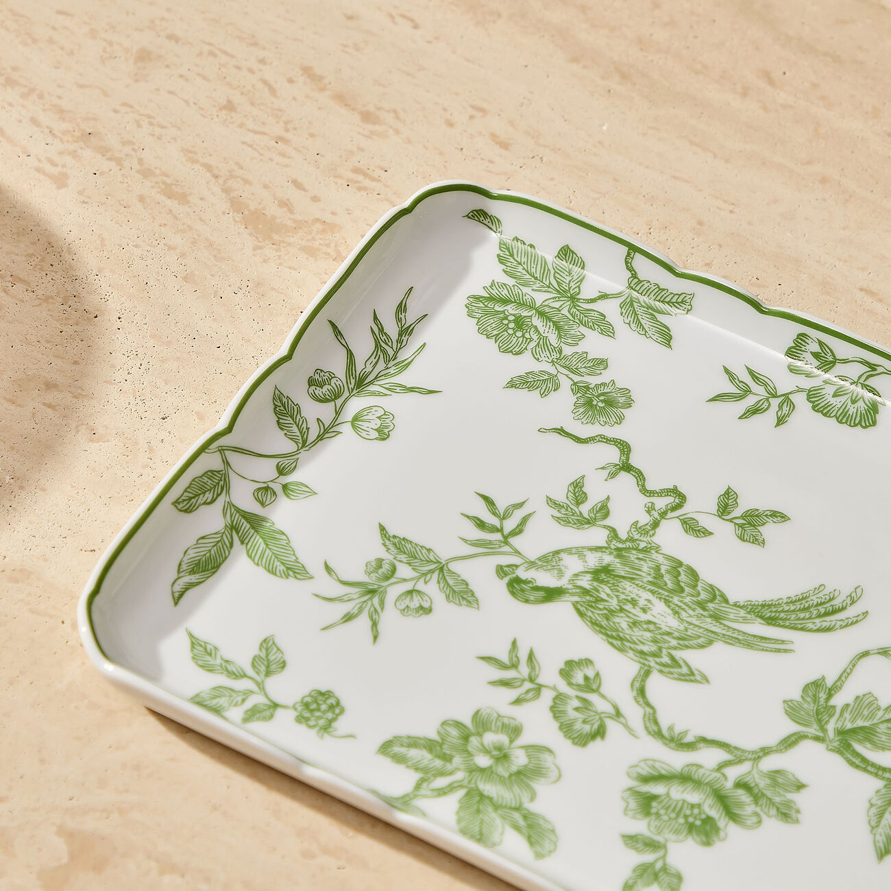 Albertine Serving Plate Regtangular Green bernardaud albertine serving plate regtangular green