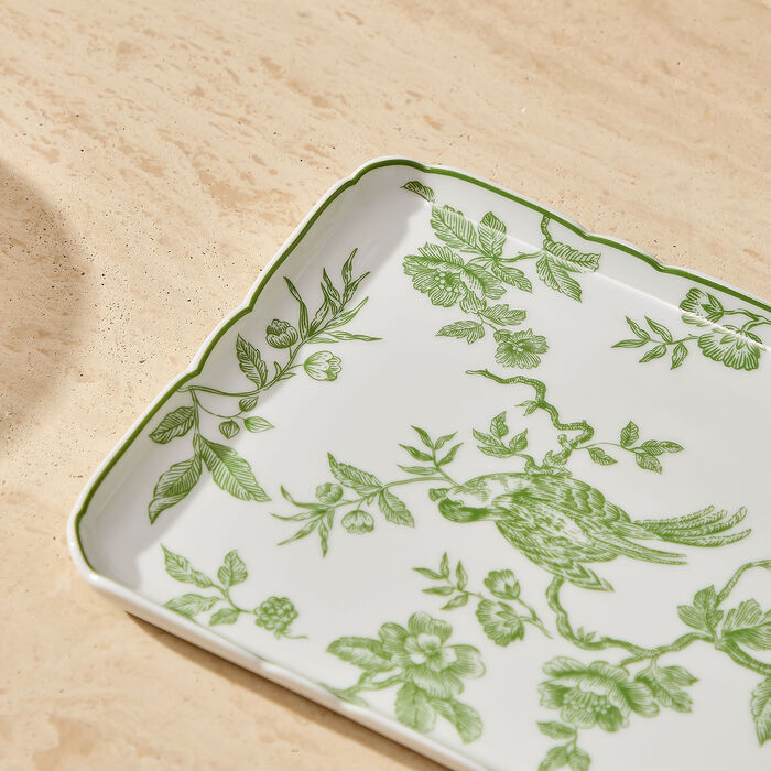 Albertine Serving Plate Regtangular Green bernardaud albertine serving plate regtangular green