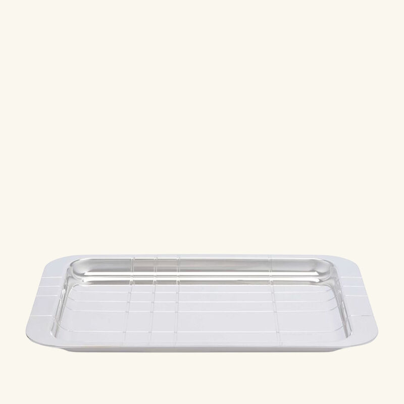 christofle graphik serving tray rectangular small silver plated