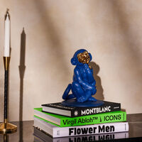lladro little monkey sculpture small blue