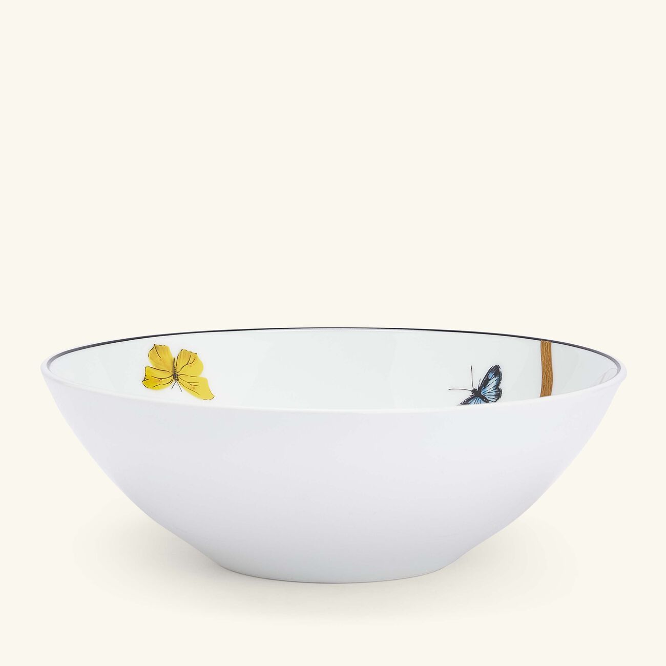 bernardaud aux oiseaux bowl round gold 17cm