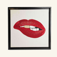 jonathan adler lip beaded wall art