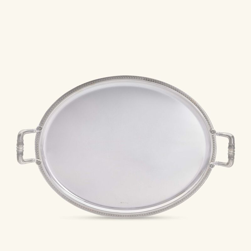 Malmaison Serving Tray Oval Large Silver Plated christofle malmaison serving tray oval large silver plated