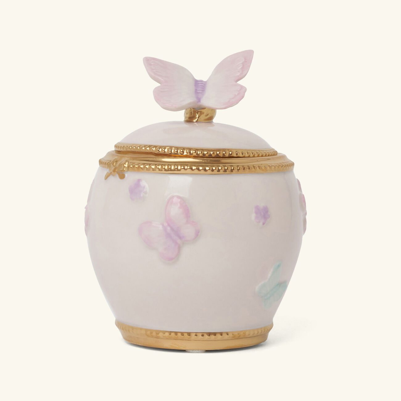 villari butterfly sugar bowl pink