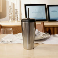 Sky Travel Cup With Straw Silver 0.4L georg jensen sky travel cup with straw silver 0 4l