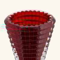 baccarat eye vase round small red