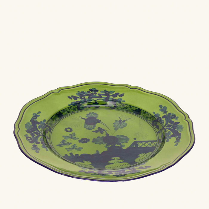 ginori 1735 oriente italiano malachite dinner plate round green 26cm
