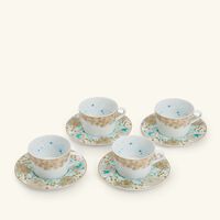 bernardaud tea cup saucer blue set of 4