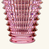 baccarat eye vase round small pink