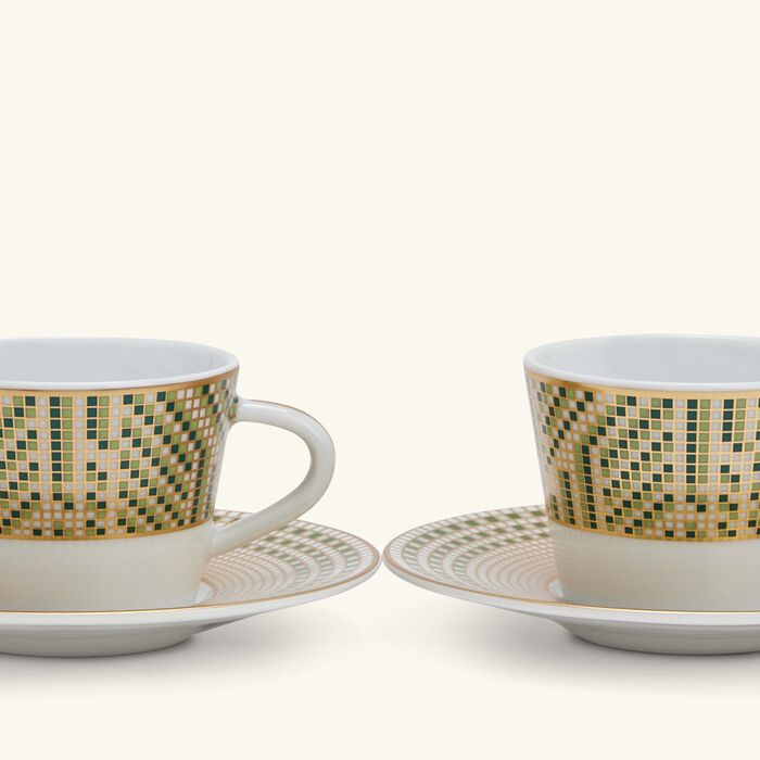 برناردو طقم أوغوستا المؤلف من فنجانين للإسبريسو مع صحنيهما