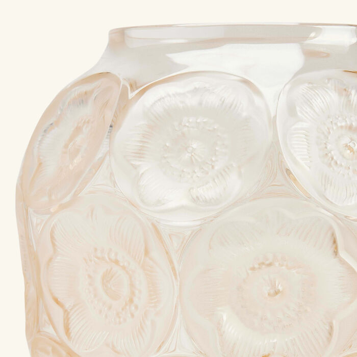lalique anemones vase medium gold
