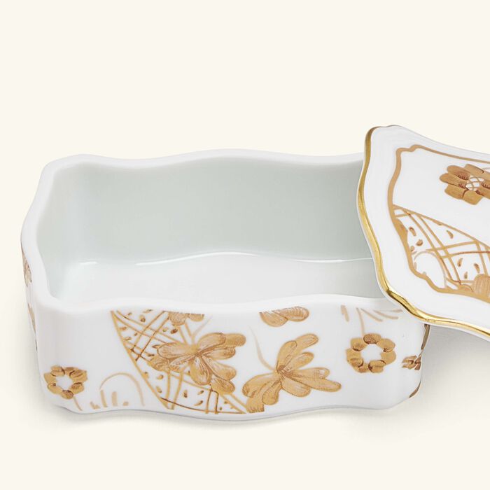ginori 1735 oriente italiano jewelry box gold