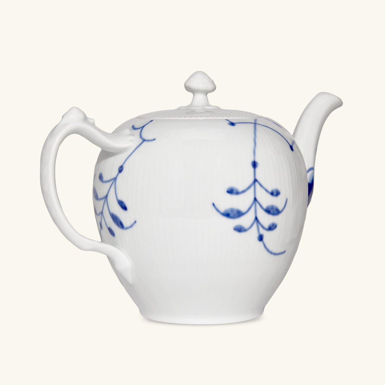 royal copenhagen blue fluted mega teapot white