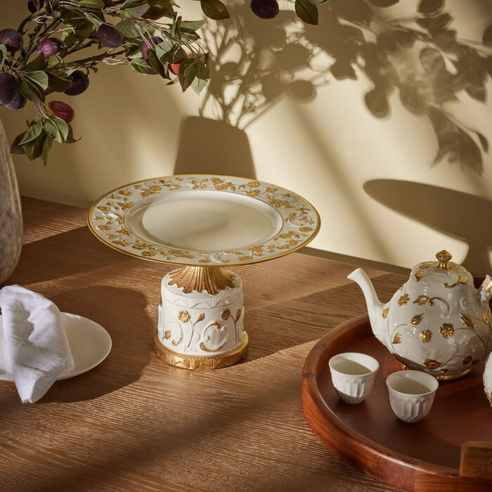 villari taormina cake stand white