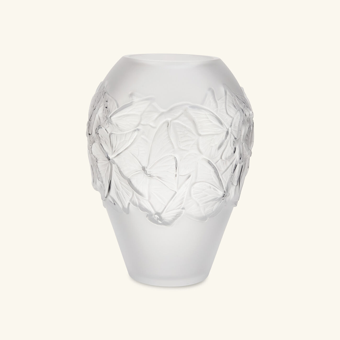 lalique papillons vase medium clear