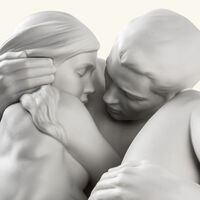 lladro together couple sculpture medium white