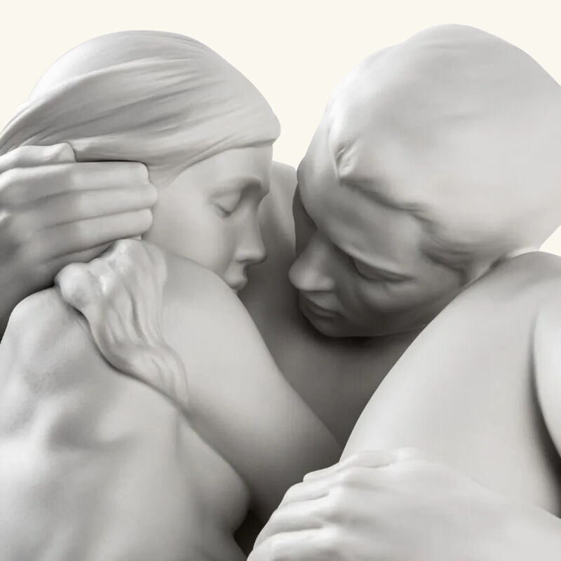 lladro together couple sculpture medium white